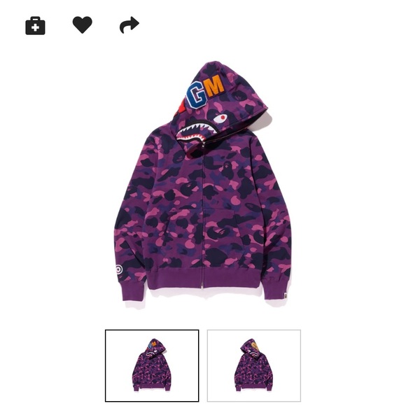 Bape Purple camo zip up - Picture 3 of 4